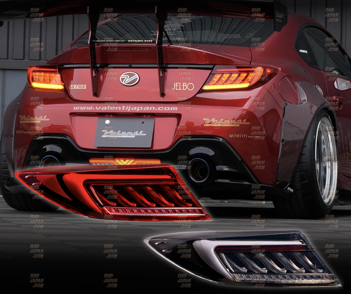 Valenti Jewel LED Tail Lamp Ultra Set Red Lens X Black - BRZ ZD8